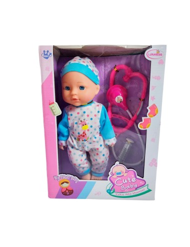 Muñeco Bebe Bebote Con Pijama Estetoscopio Juguete Niñas