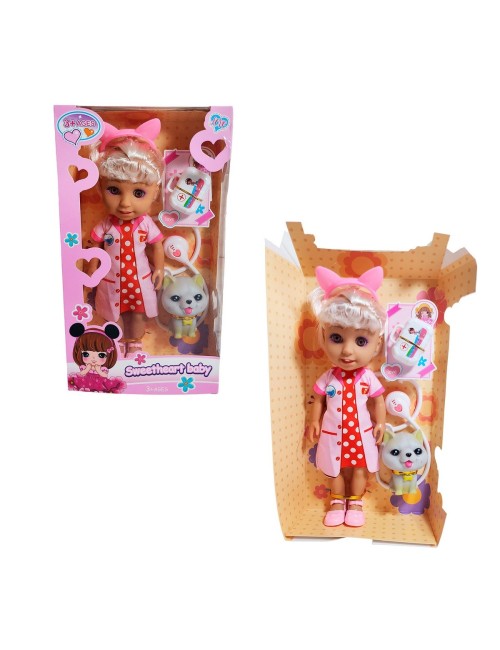 Muñeca Doctora Veterinaria Con Mascota Estetoscopio Juguete