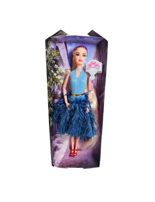 Muñeca Juguete Niñas Con Vestido Elegante Y Cabello Largo