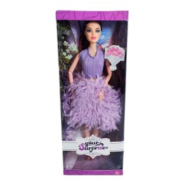 Muñeca Juguete Niñas Con Vestido Elegante Y Cabello Largo