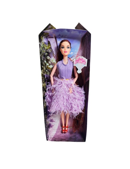 Muñeca Juguete Niñas Con Vestido Elegante Y Cabello Largo