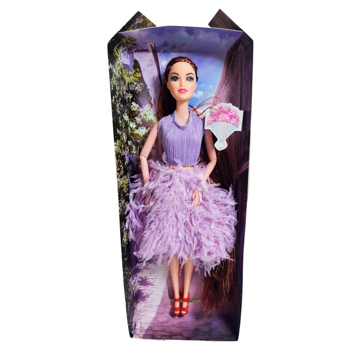 Muñeca Juguete Niñas Con Vestido Elegante Y Cabello Largo