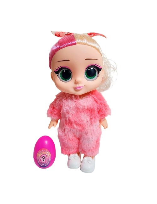 Muñeca Bebe Pijama Peluche Fashion + Mascota Juguete