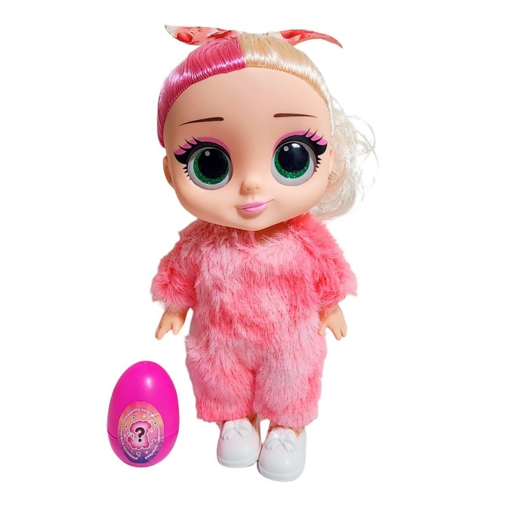 Muñeca Bebe Pijama Peluche Fashion + Mascota Juguete