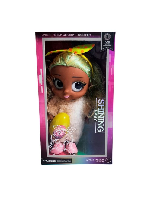 Muñeca Bebe Pijama Peluche Fashion + Mascota Juguete