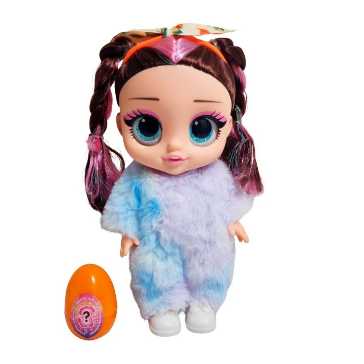 Muñeca Bebe Pijama Peluche Fashion + Mascota Juguete