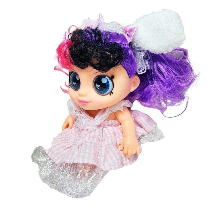 Muñeca Ojos Expresivos Con Vestido Juguete Interactivo Niñas