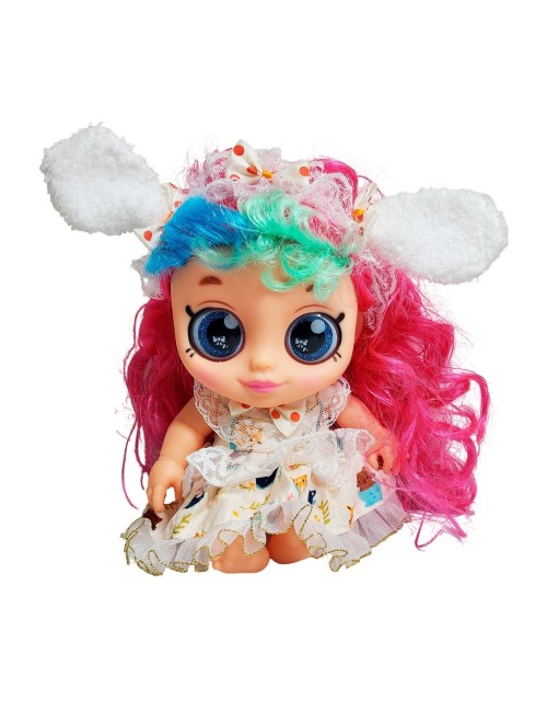 Muñeca Ojos Expresivos Con Vestido Juguete Interactivo Niñas