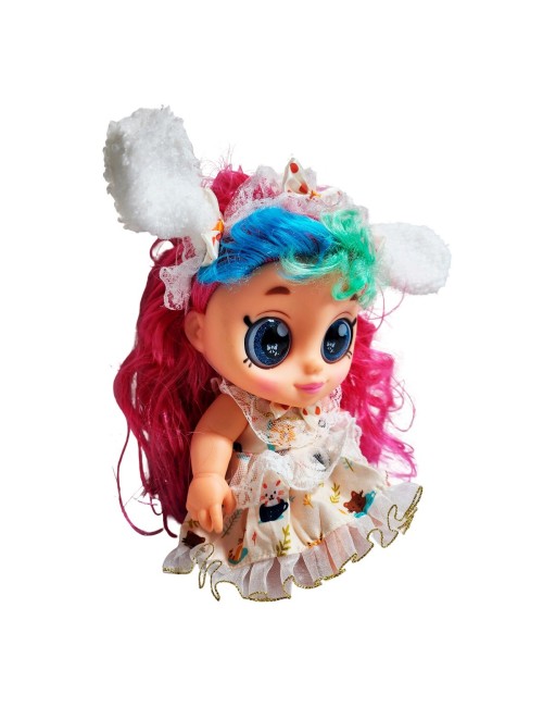 Muñeca Ojos Expresivos Con Vestido Juguete Interactivo Niñas