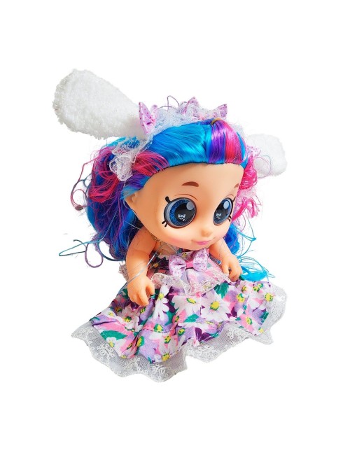 Muñeca Ojos Expresivos Con Vestido Juguete Interactivo Niñas