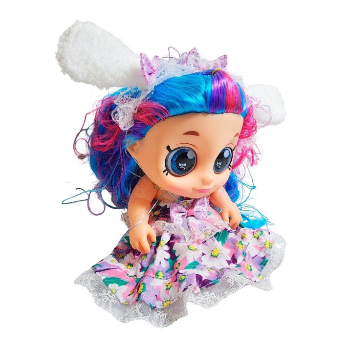 Muñeca Ojos Expresivos Con Vestido Juguete Interactivo Niñas