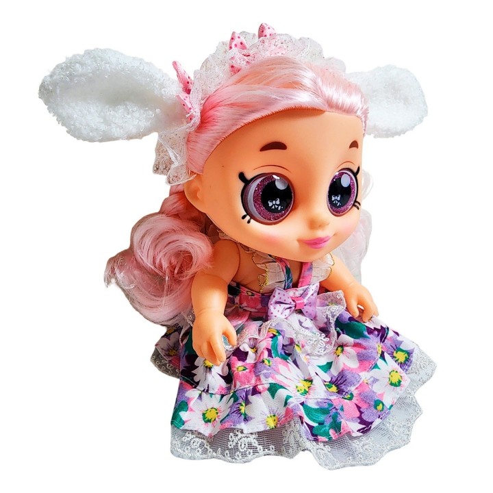 Muñeca Ojos Expresivos Con Vestido Juguete Interactivo Niñas
