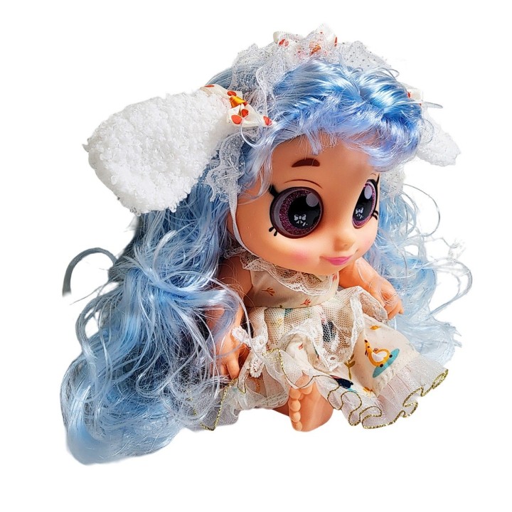 Muñeca Ojos Expresivos Con Vestido Juguete Interactivo Niñas