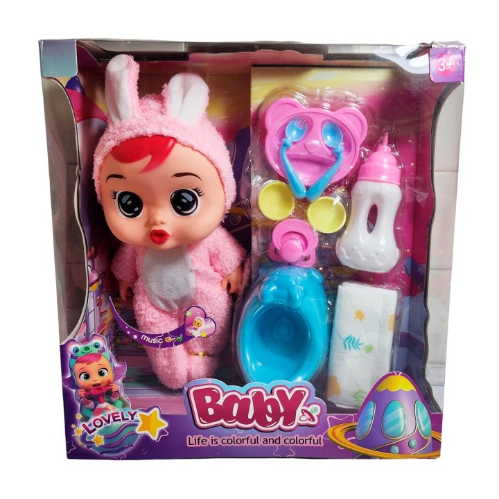 Muñeco Bebe Bebote Con Pijama Peluche Bacinilla Tetero