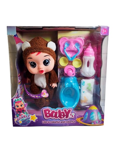 Muñeco Bebe Bebote Con Pijama Peluche Bacinilla Tetero