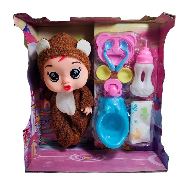 Muñeco Bebe Bebote Con Pijama Peluche Bacinilla Tetero
