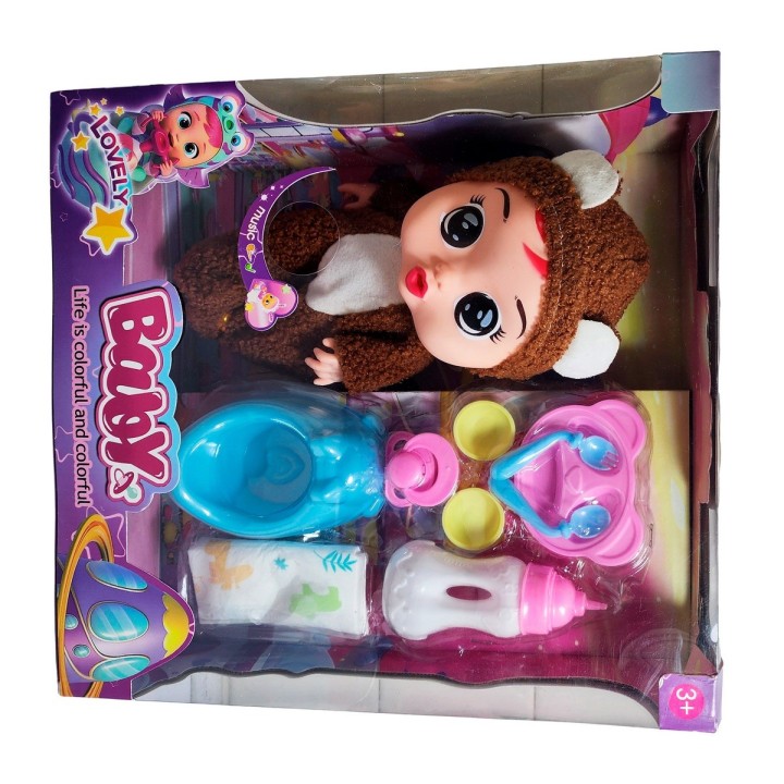 Muñeco Bebe Bebote Con Pijama Peluche Bacinilla Tetero
