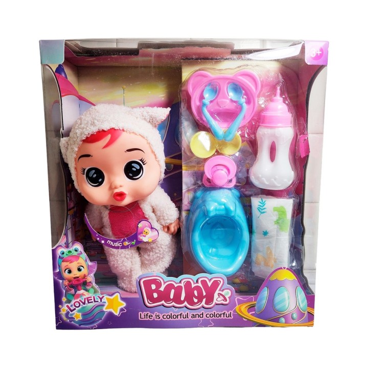 Muñeco Bebe Bebote Con Pijama Peluche Bacinilla Tetero
