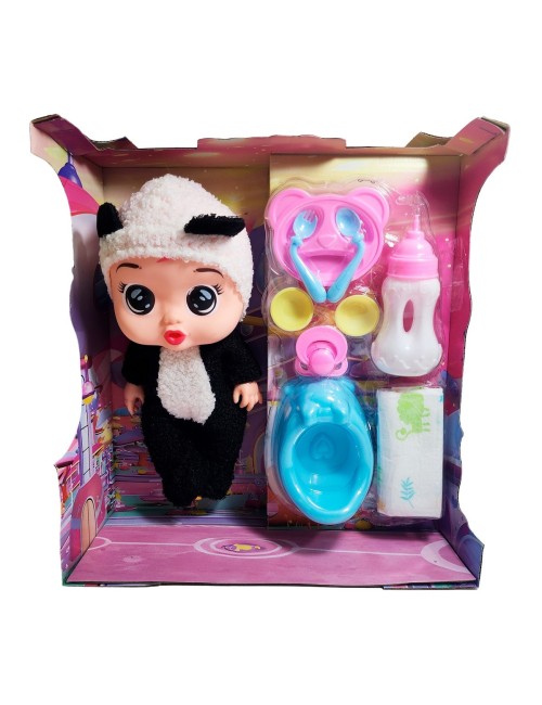 Muñeco Bebe Bebote Con Pijama Peluche Bacinilla Tetero