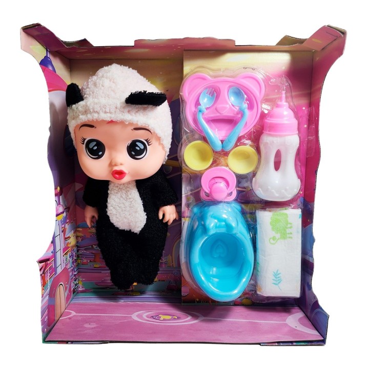 Muñeco Bebe Bebote Con Pijama Peluche Bacinilla Tetero