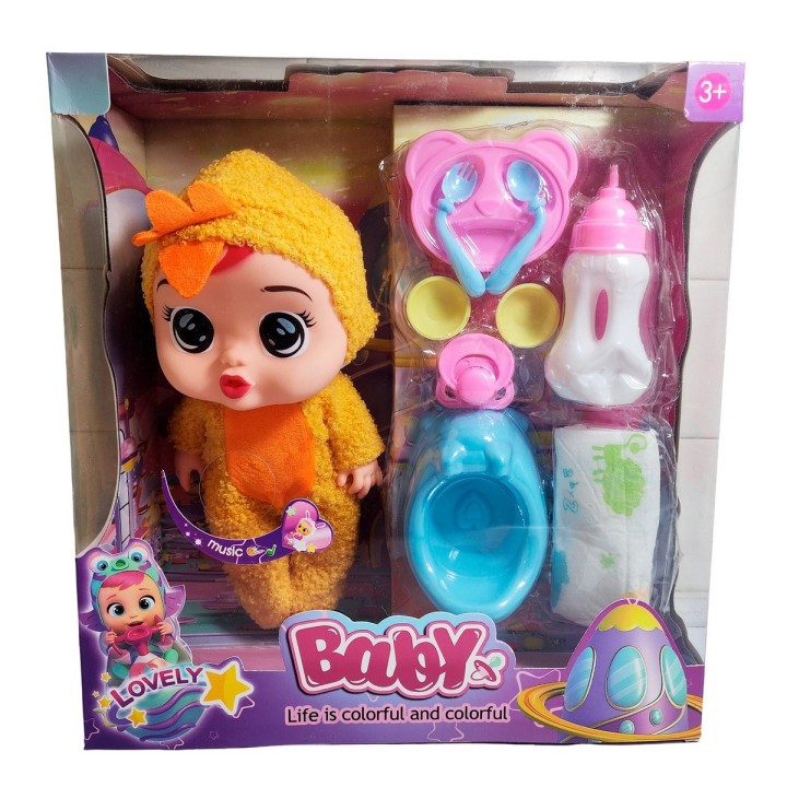 Muñeco Bebe Bebote Con Pijama Peluche Bacinilla Tetero