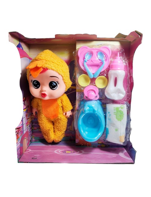 Muñeco Bebe Bebote Con Pijama Peluche Bacinilla Tetero