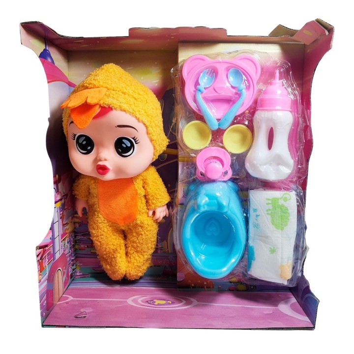 Muñeco Bebe Bebote Con Pijama Peluche Bacinilla Tetero