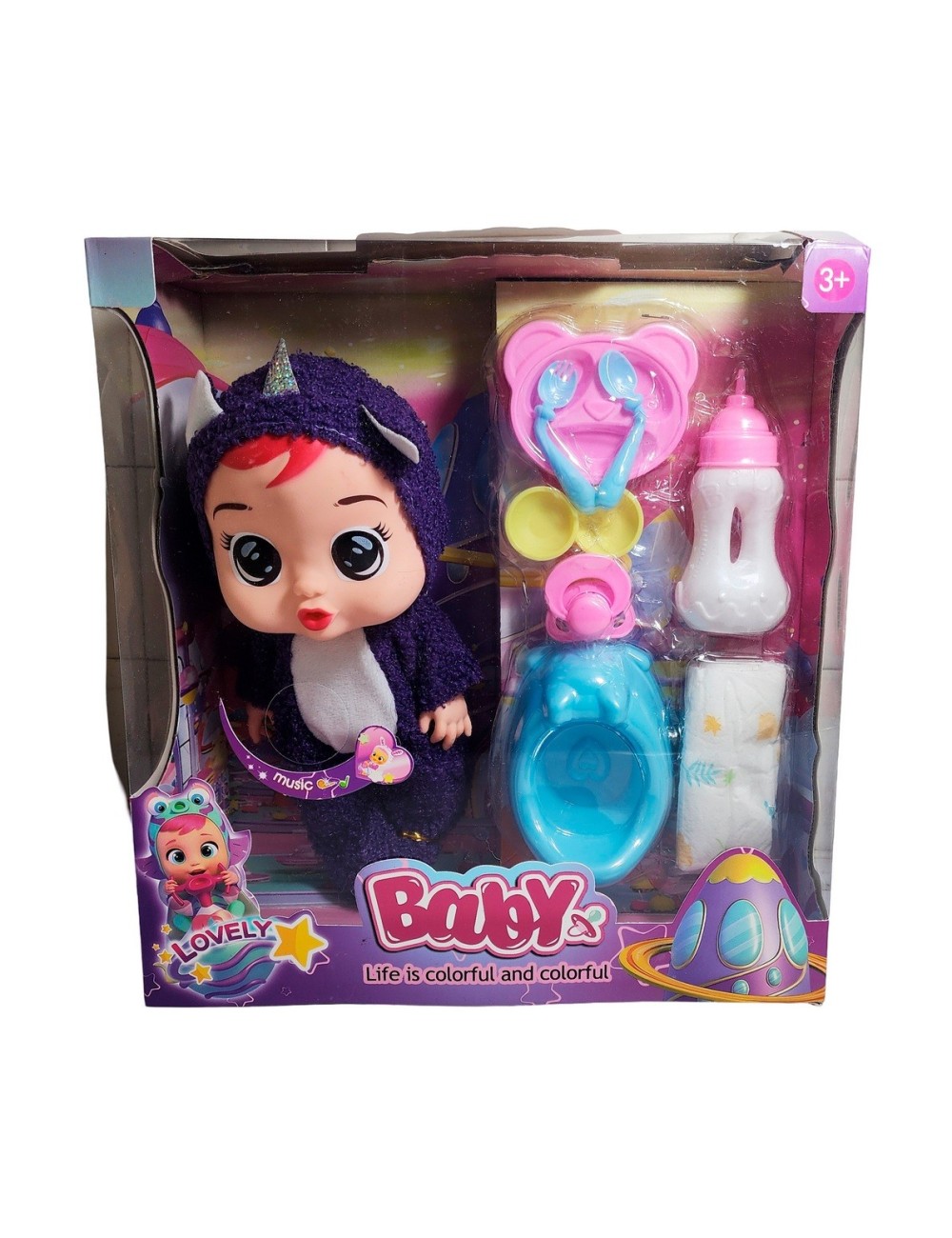 Muñeco Bebe Bebote Con Pijama Peluche Bacinilla Tetero
