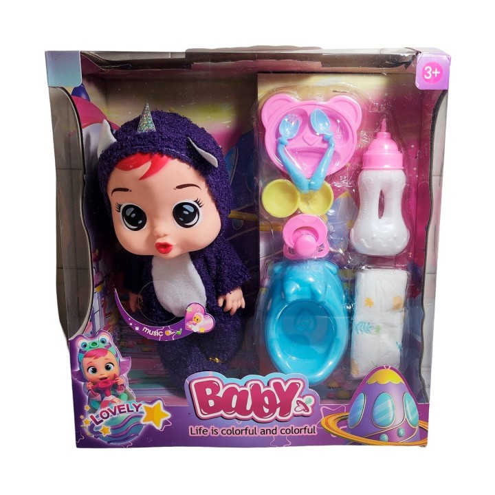 Muñeco Bebe Bebote Con Pijama Peluche Bacinilla Tetero