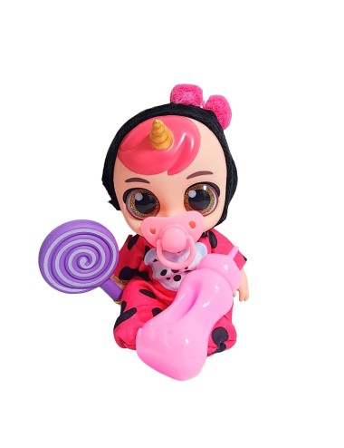 Muñeco Bebe Bebote Con Pijama Peluche Paleta Y Tetero