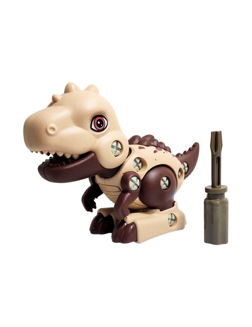 Figura Dinosaurio Rex Armable + Destornillador De Juguete