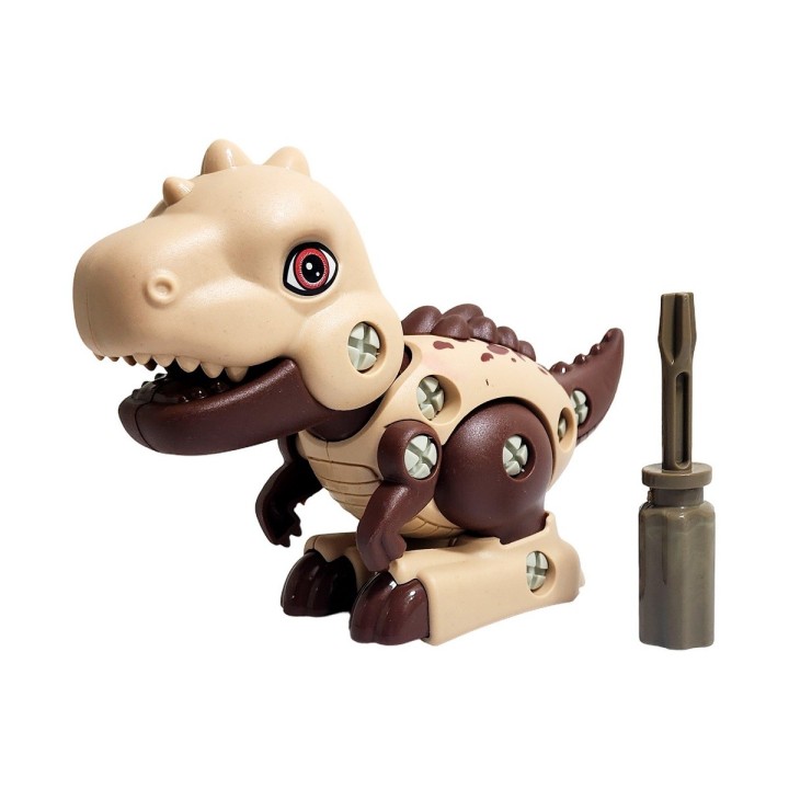 Figura Dinosaurio Rex Armable + Destornillador De Juguete