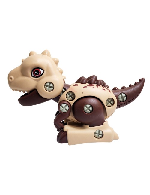 Figura Dinosaurio Rex Armable + Destornillador De Juguete