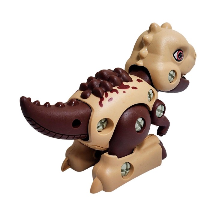Figura Dinosaurio Rex Armable + Destornillador De Juguete