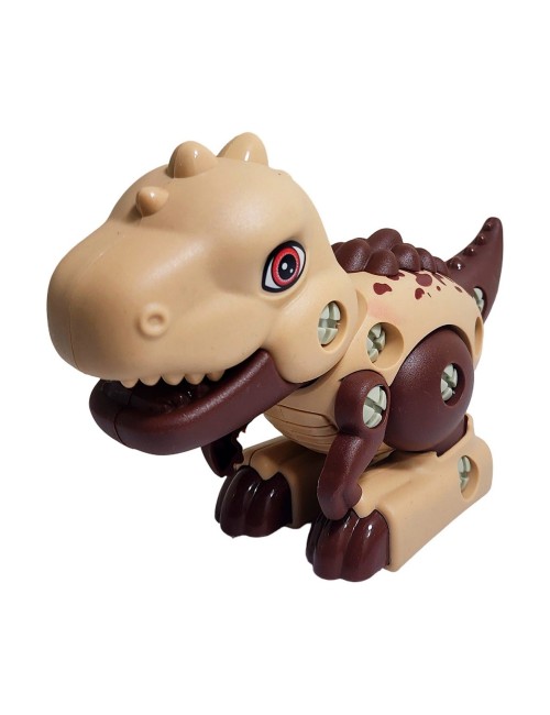 Figura Dinosaurio Rex Armable + Destornillador De Juguete
