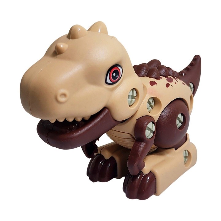 Figura Dinosaurio Rex Armable + Destornillador De Juguete