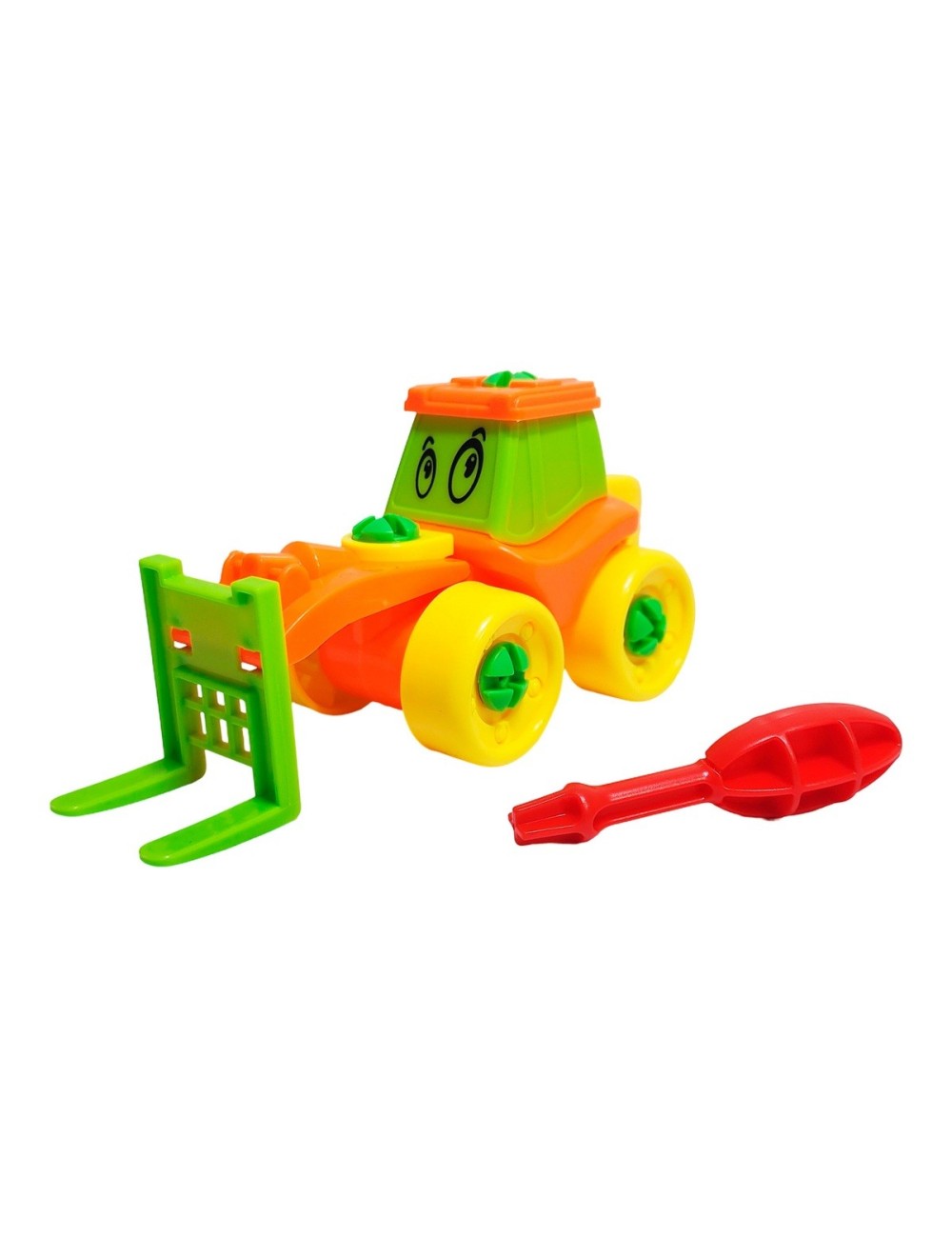 Figura Tractor Armable + Destornillador De Juguete