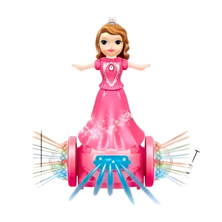 Muñeca Robot Princesa Scooter Luces Movimiento + Baterias