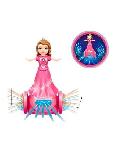Muñeca Robot Princesa Scooter Luces Movimiento + Baterias
