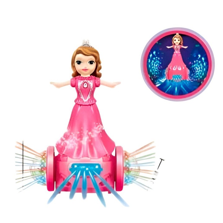 Muñeca Robot Princesa Scooter Luces Movimiento + Baterias