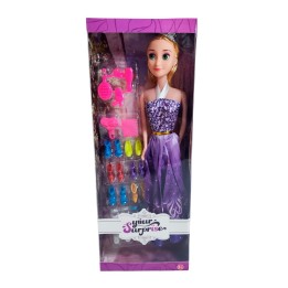 Muñeca Vestido Princesa Con Corona + Zapatos Y Accesorios