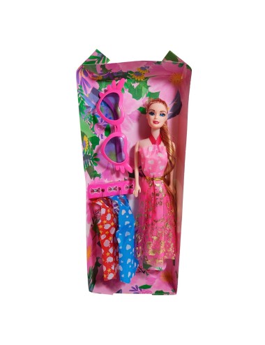 Muñeca Con Vestidos + Gafas De Juguete Niñas Interactivo