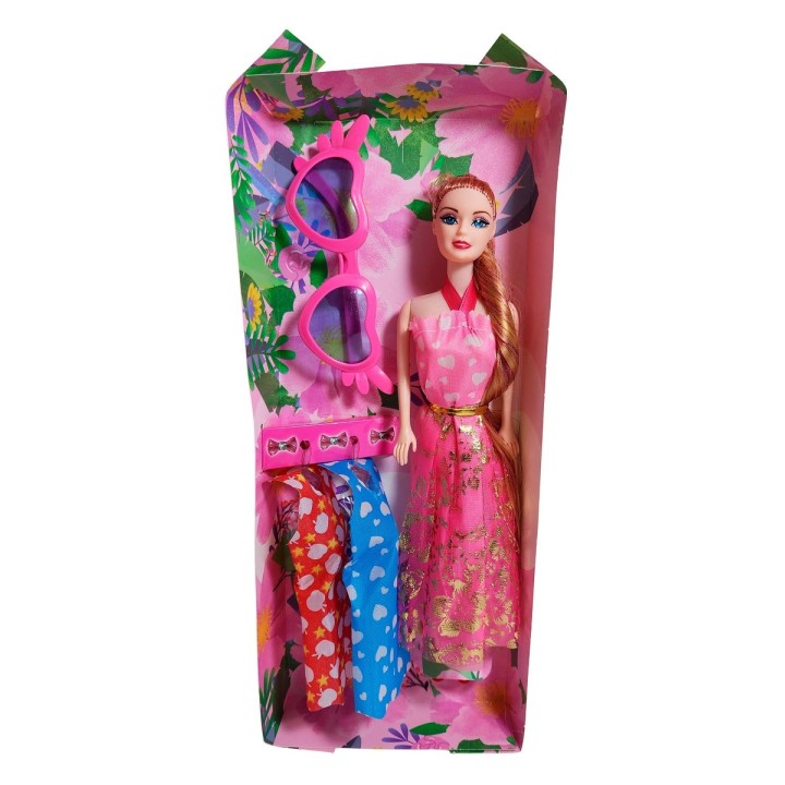 Muñeca Con Vestidos + Gafas De Juguete Niñas Interactivo