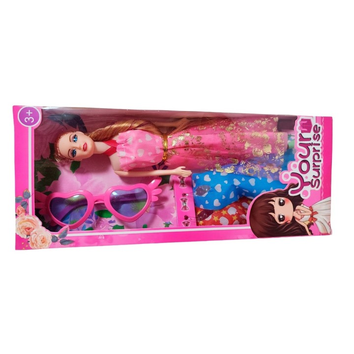 Muñeca Con Vestidos + Gafas De Juguete Niñas Interactivo