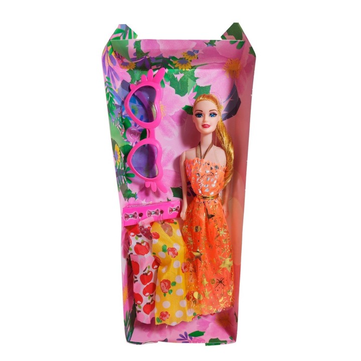 Muñeca Con Vestidos + Gafas De Juguete Niñas Interactivo