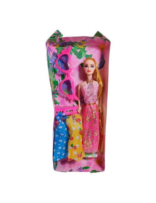 Muñeca Con Vestidos + Gafas De Juguete Niñas Interactivo