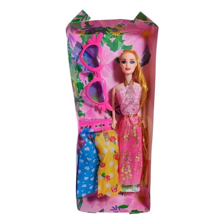 Muñeca Con Vestidos + Gafas De Juguete Niñas Interactivo