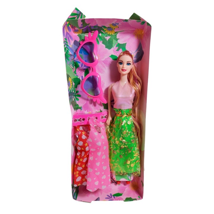 Muñeca Con Vestidos + Gafas De Juguete Niñas Interactivo