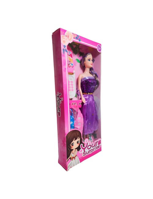Muñeca Con Vestidos + Telefono De Juguete Niñas Interactivo
