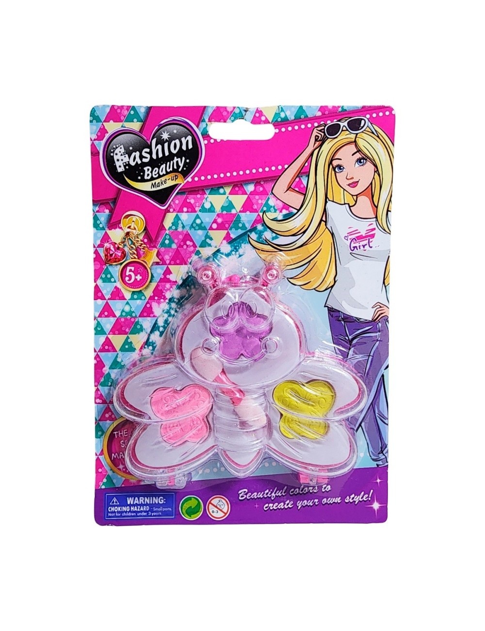 Kit De Maquillaje Niñas Juguete Princesas Figura Mariposa